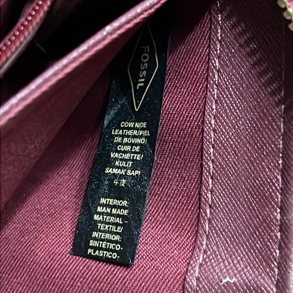 Fossil Hot Pink Barbie Zip Up Wallet 7 x 4 - Picture 7 of 9